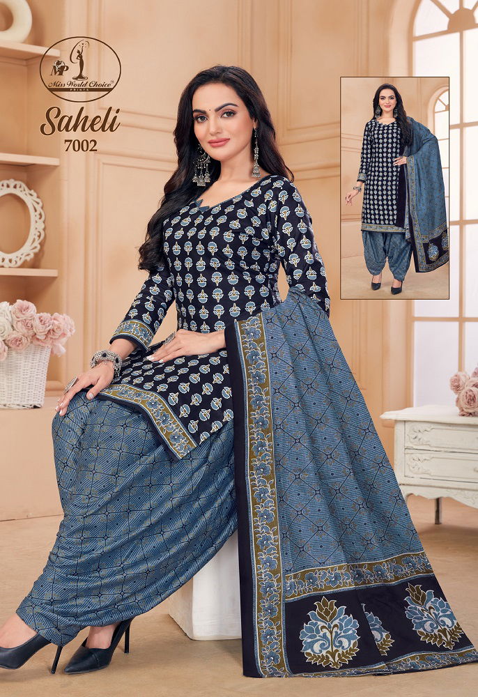 Saheli Vol 7 By Miss World 7001 7010 Online Dress Material Wholesale
